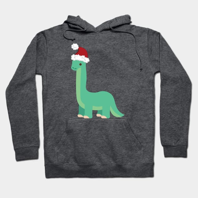 Santa dinosaur Hoodie by AmyNMann